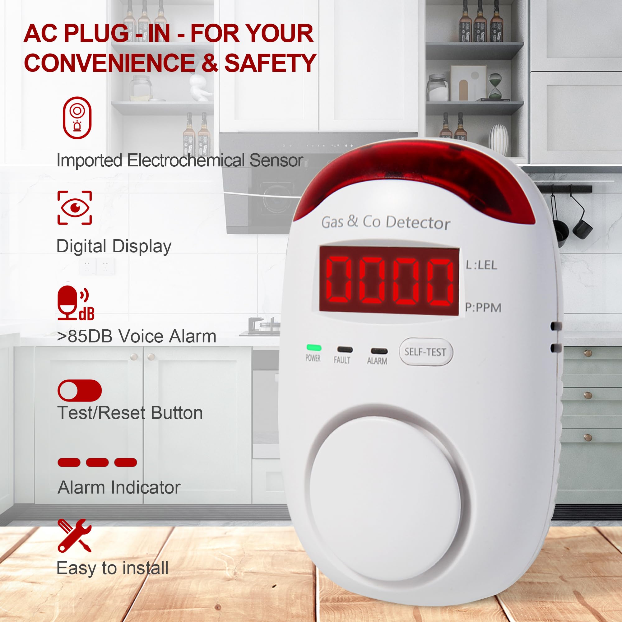 Rilevatore combinato di gas e  - Co Detector Plug recensione e prezzo